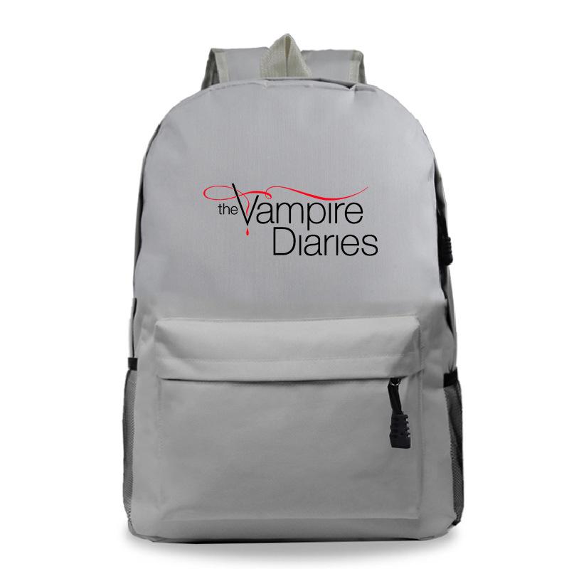 Vampire Diaries Peripheral Elementary and Secondary School Bags Grades 3-6 Casual Backpacks