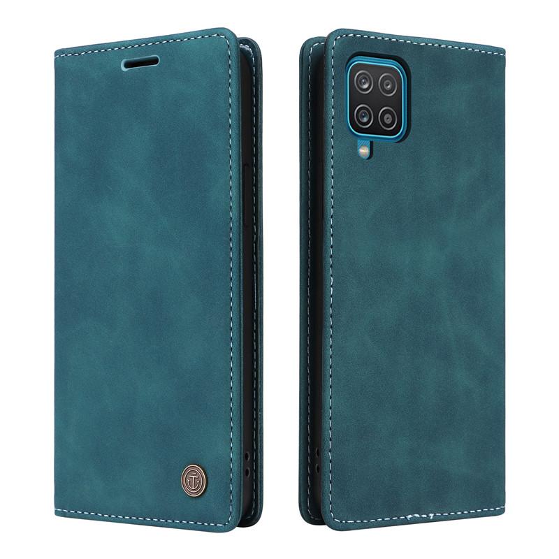 Retro Matte Luxury Flip Wallet Case For Samsung Galaxy A22 A32 Lite 4G A12 A52s A72 A22s 5G A225 A528 Solid Colors Phone Cover