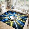 Atalanta FC Design Crystal Velvet Carpet Cozy Non?Slip Printed Rug For Bedroom Living Room Entrance