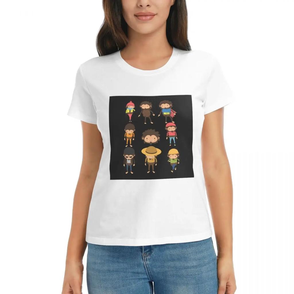 Women TShirt Sneaky Sasquatch Poster Summer Short Sleeve Tees Round Neck Cotton T Shirts Clothes Tops Streetwear