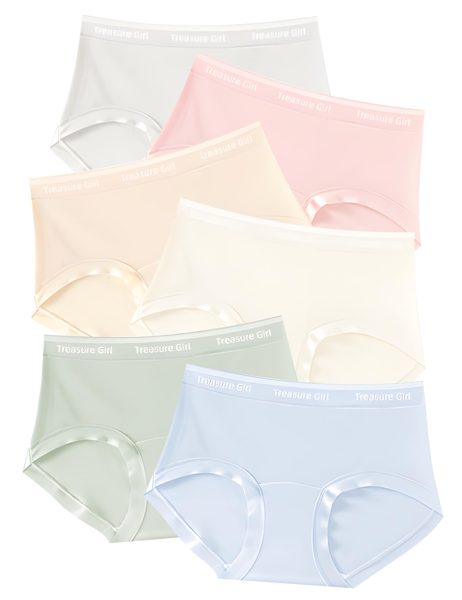 

Pokmil Набор Плюс Полностью Закрывающий Мягкий Красивый Нежный Бесшовные Трусики 6 Женского Белья, 100% Хлопок! 6. Размеры, Не врезающиеся, Ягодицы,