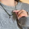 New Chinese Lion Dancing Beaded Necklace Women's Retro Versatile Collarbone Chain Design Sense Niche Ethnic Style Sweater Chain
