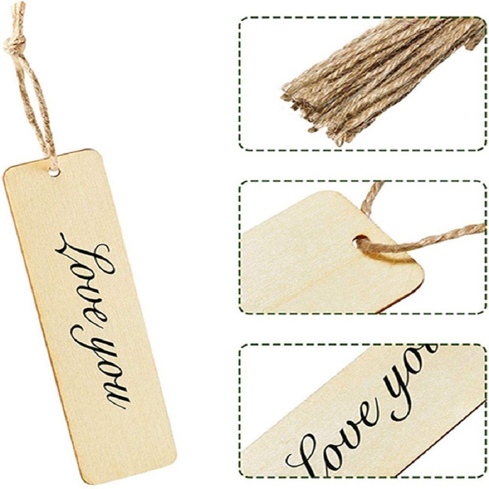 Label Desk Supplies For Home Decoration Wooden Bookmark Blank Diy Handmade Craft Reading Book mark
