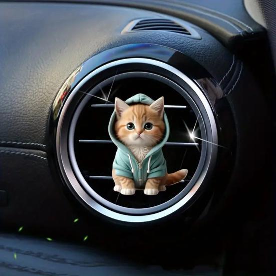 Cute Kitten Clips de aerisire pentru mașină Difuzor reîncărcat pentru mașină