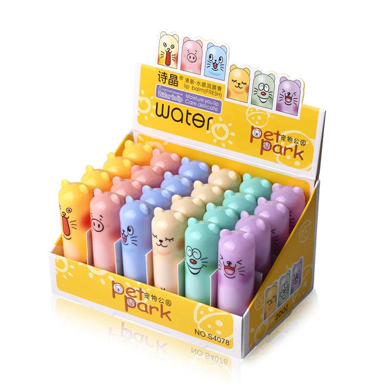 

Shijing Бесцветный бальзам для губ: Увлажнение и разглаживание морщин губ для мужчин и женщин осенью и зимой. 4078 Full Box [24 Mixed Colors]