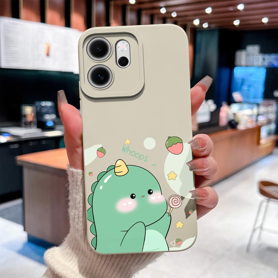 For Oppo Reno 14F 5G Phone Case Sunflower Patterns Soft Liquid Silicone Shell For OppoReno14F 14 F Camera Coverage Durable Capa