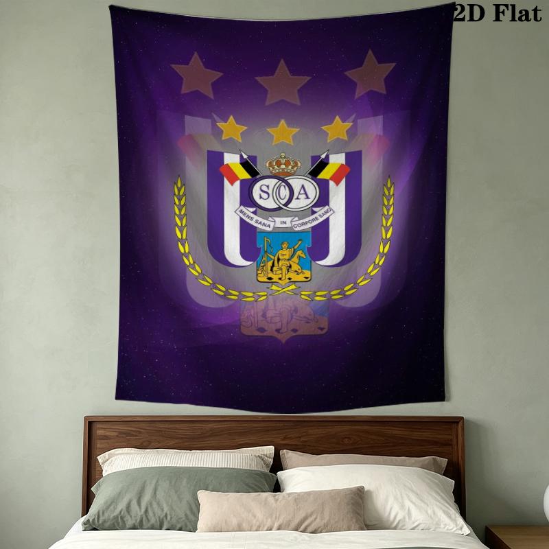 Rsc Anderlecht Wall Tapestry Aesthetic Wall Hanging Printed Fabric Blanket Decorative Tapestries For Bedroom Living Room Home Decor
