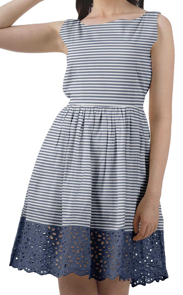 Moomaya Printed Lace Evening Mini Dress For Party Sleeveless Women Clothing