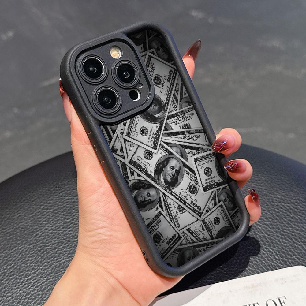 USD Dollar Thicken TPU Mobile Phone Case for iPhone 17 16 15 14 13 12 11 Air Pro Max Plus Colorful Cover