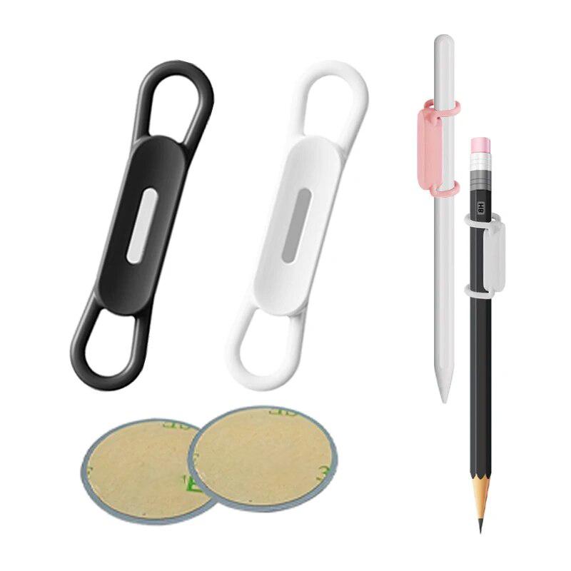 2-6pcs Magnetic Pen Pencil Holder Silicone Adjustable Touch Pen Clips For Desk Refrigerator Whiteboards Office Desk Accessories