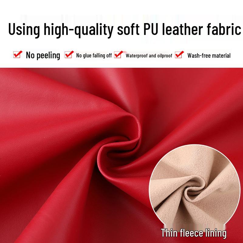 Plus Size PU Leather Waterproof Coveralls - Unisex Long Sleeve Apron for Catering and Workwear