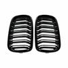 Compatible Black Kidney Grille for BMW X5/X6 F15/F16 (2014-2017).