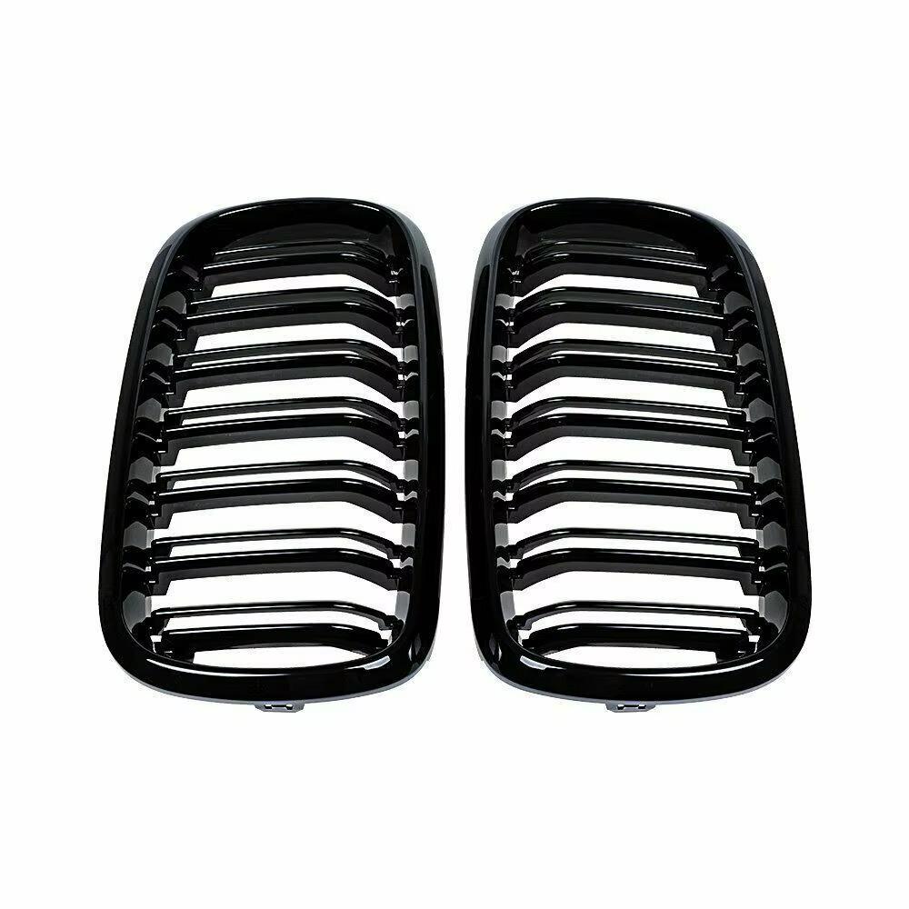 Compatible Black Kidney Grille for BMW X5/X6 F15/F16 (2014-2017).
