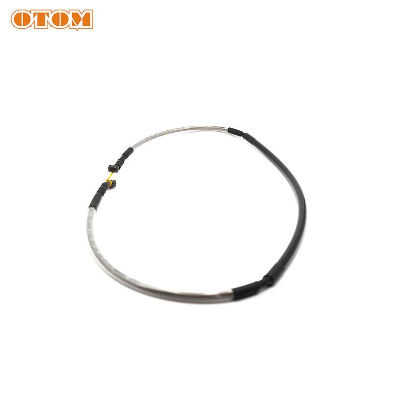 OTOM Motorcycle Front Brake Oil Hose For HONDA CRF YAMAHA Brake Line Cable Tube Motorbike Stainless Steel Braided Pipeline 132cm