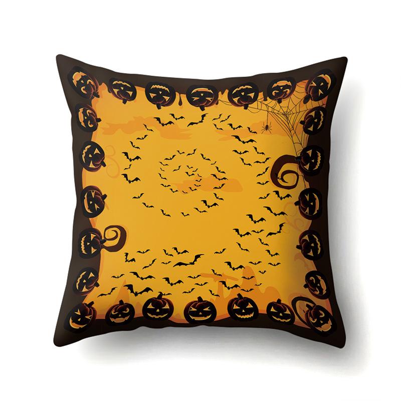 Halloween Pillowcase Car Waist Pillow Pumpkin Sofa Cushion Cover Office Home Living Room Pillowcase