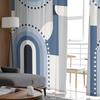 Abstract Colors In Medieval Geometry Voile Sheer Curtains Living Room Window Tulle Curtain Kitchen Bedroom Drapes Home Decor