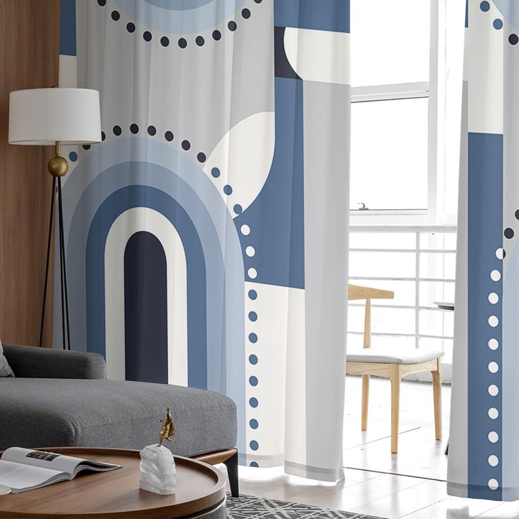 Abstract Colors In Medieval Geometry Voile Sheer Curtains Living Room Window Tulle Curtain Kitchen Bedroom Drapes Home Decor