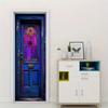 2pcs Retro Painted Glass Decorative Door Wall Stickers European Art Entrance Bedroom Living Room Background Wall Stickers Home W