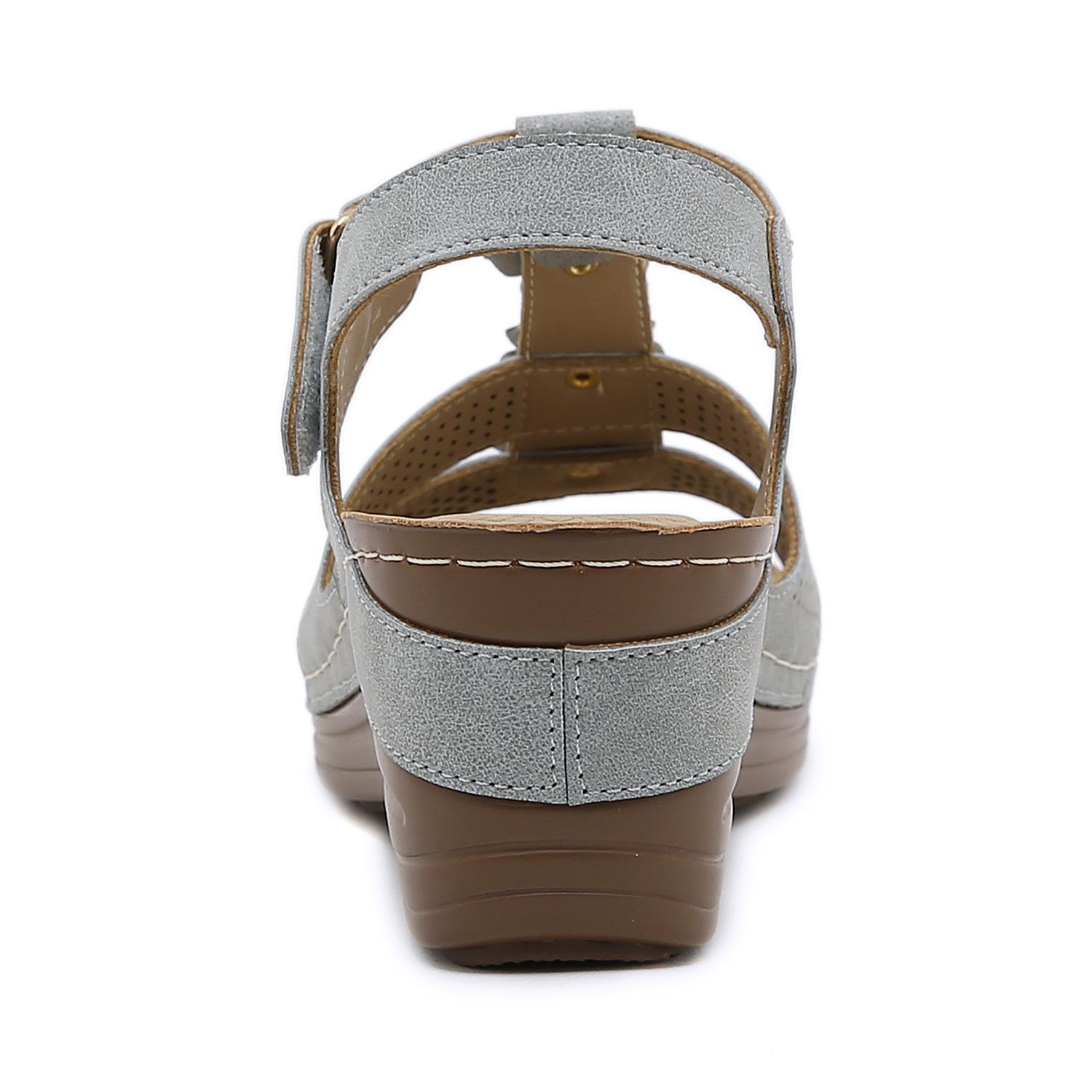 Летние сандалии на нескользящей подошве в стиле ретро — фото 4