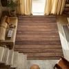wooden planks Crystal Velvet Office chair mat Area Rug - Non-Slip, Floor Mat, Office Desk Chair Rugs,Christmas Gift-1106098