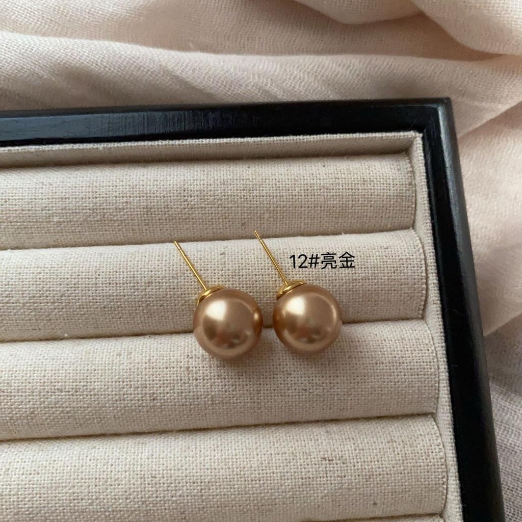 Simple And Sweet Atmosphere Pearl Multi-Color Stud Earrings, Advanced Not Monotonous And Versatile, Simple And Generous Light Luxury Earrings