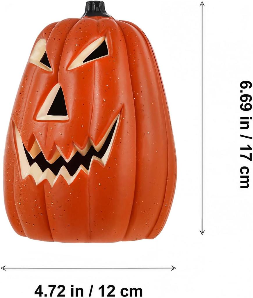 Halloween Pumpkin Lights Plastic Jack O Lantern Table Decor For Home Party Style A