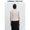 UR 2025 Fall Women's Casual Bow Pleated Sleeveless T-Shirt UWG450158