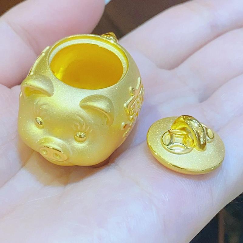 

Милая Золотая Свинка Копилка, Латунные Украшения, Коробка для Хранения Золотых Бобов, Копилку Можно Открыть, Милый Милый Подарок Свинка золотой