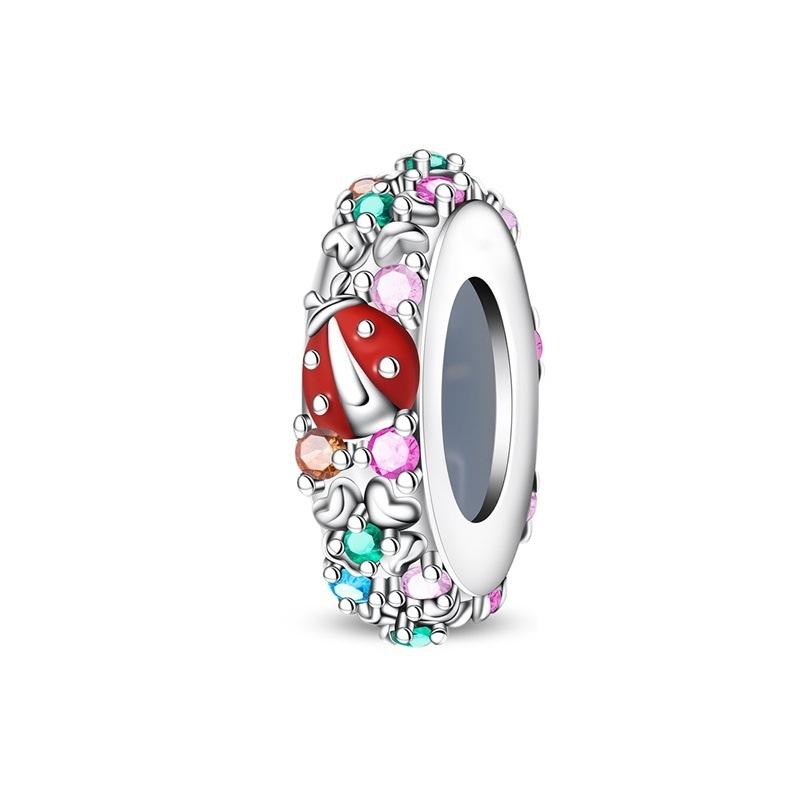 Charm Beaded Clover Butterfly Raccoon Rubber Stopper Isolation Bead Jewelry Bracelet Necklace Accessories