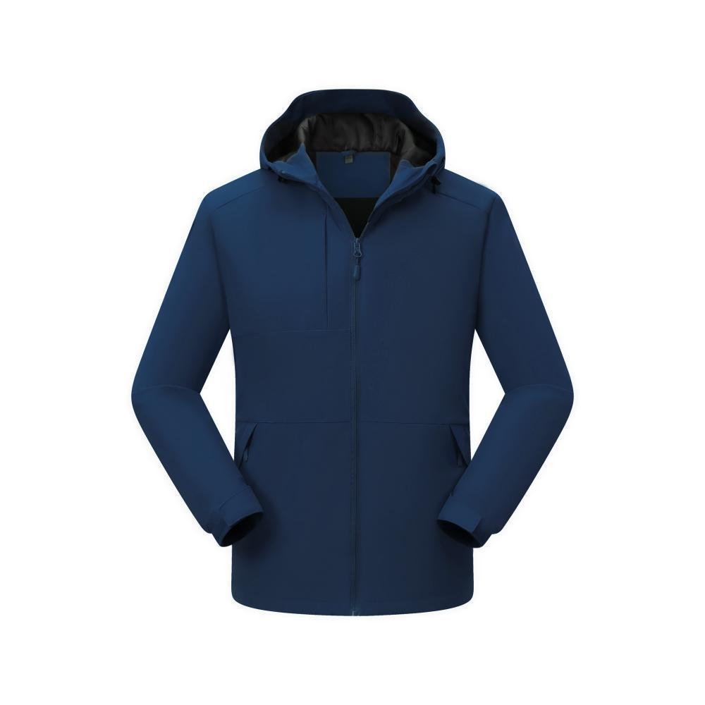 

Ветрозащитная зимняя куртка для пары с логотипом, на флисовой подкладке, с капюшоном, с возможностью нанесения собственного рисунка, с вышитыми буквами. XXL темно-синий