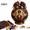 Fabric Ball Craft Set Quilted Christmas Ornament DIY Kit, Patchwork Material Pack Crafting Gift for Beginner, Handmade Xmas Tree Hanging Decor Adults
