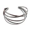 Fashionable Hollow Bangles Irregular Cuff Geometric Bracelets Metal Texture Wrist Jewelry for Parties and Daily Wear