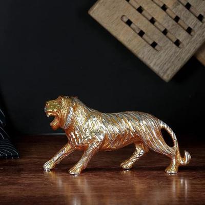 22 Cm Aluminium Tiger Hand Crafted Big Golden Finish