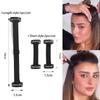 Adjustable Black V-Shaped Face Lifting Headband with 1.5cm Anti-Wrinkle Elastic BB Clip