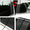 Car Door Window Pillar Posts Trim Carbon Fiber Black Stickers For BMW 5 Series E60 4DR 2003 2004 2005 2006 2007 2008 2009 2010