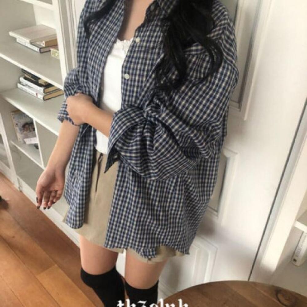 The Pink Loose Fit Pocket Check Shirt