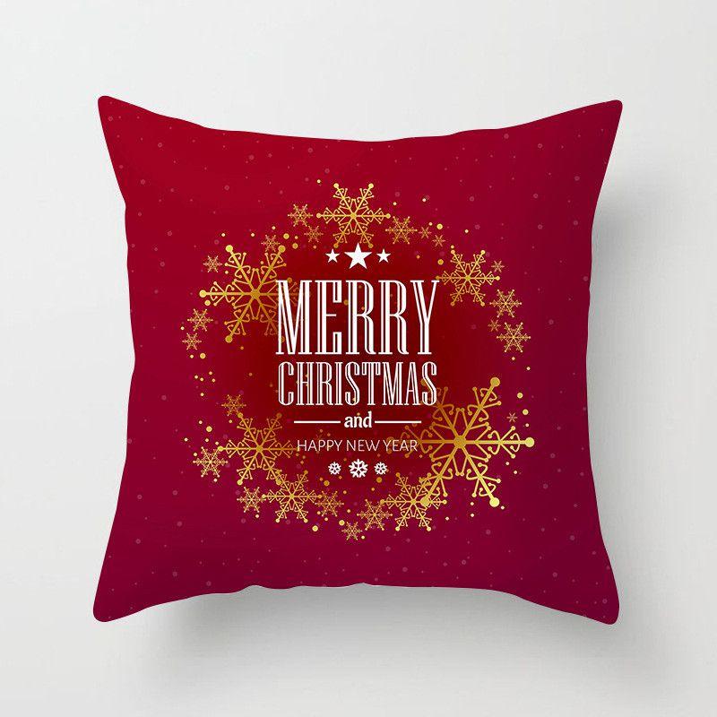 Luxurious Peach Skin Velvet Christmas Cushion Cover With Invisible Zipper Design