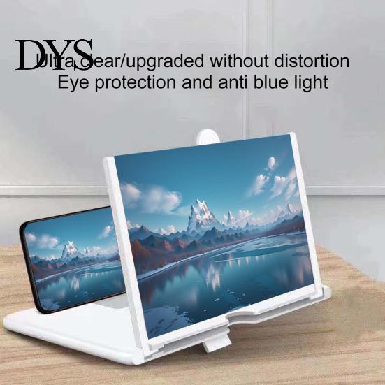 Mini Theater Phone Screen 3D Magnifier 10/12-Inch Foldable Amplifier Stand Mobile Portable Holder Eye Protection Gift for Movie Lovers Game Session