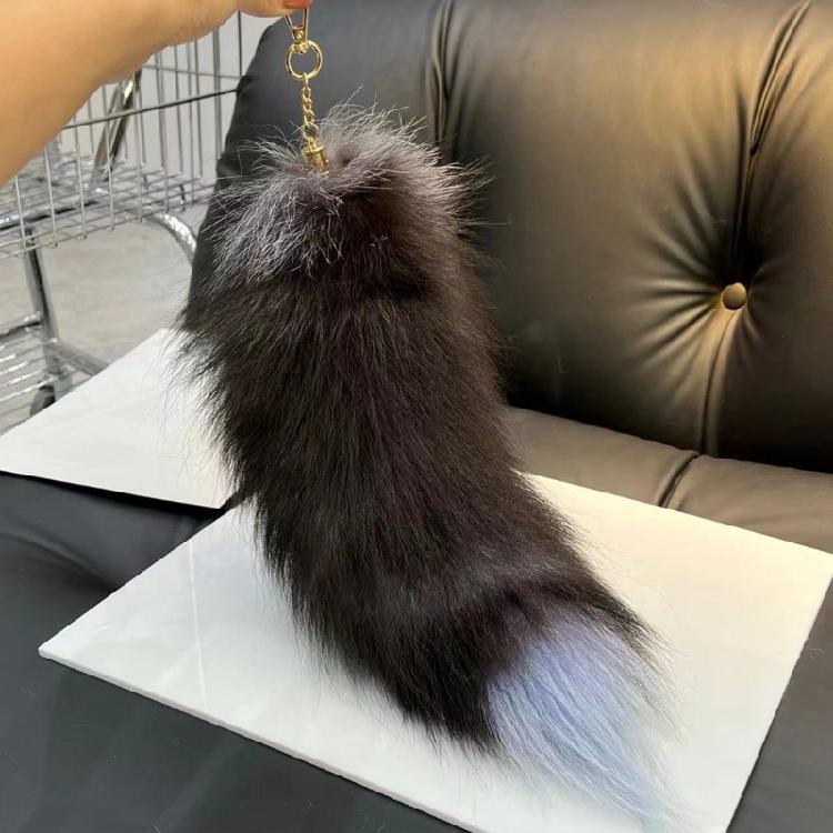 Animal Tail Keychain Faux Car Keys Organiser Handbag Charm Gift for Her Stylish Handbag Decoration