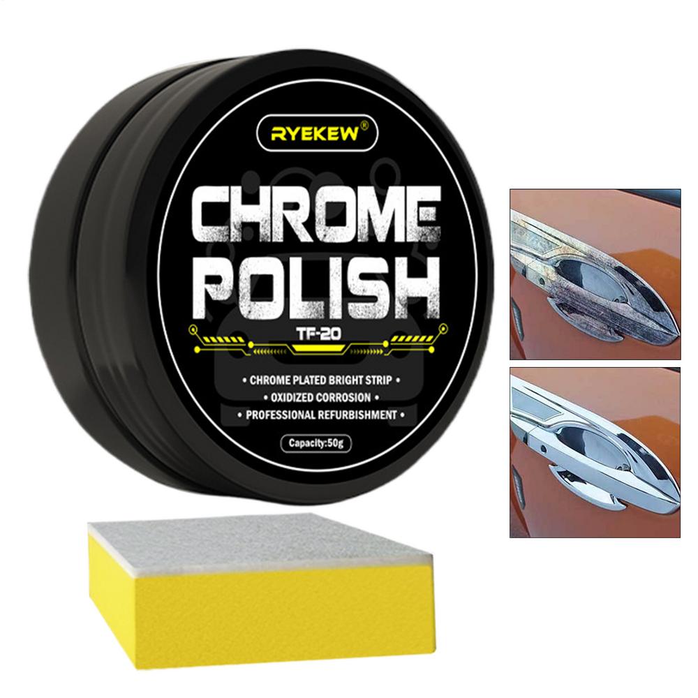 Chrome Cleaner Car Emblem Metal Cleaner Polishing Compound Car Chrome Plate Retreading Agent Metal Polish Restorer Car Rust