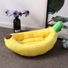 Washable Cartoon Banana Pet Bed for Small/Medium Dogs & Cats - All-Season Use