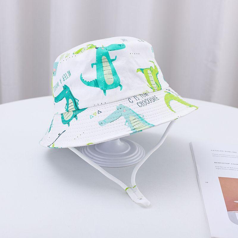 Kids Cartoon Bucket Hat Spring Summer Baby Sun Protection Cap Boys Girls UV Shield Outdoor Beach Fishing Hat