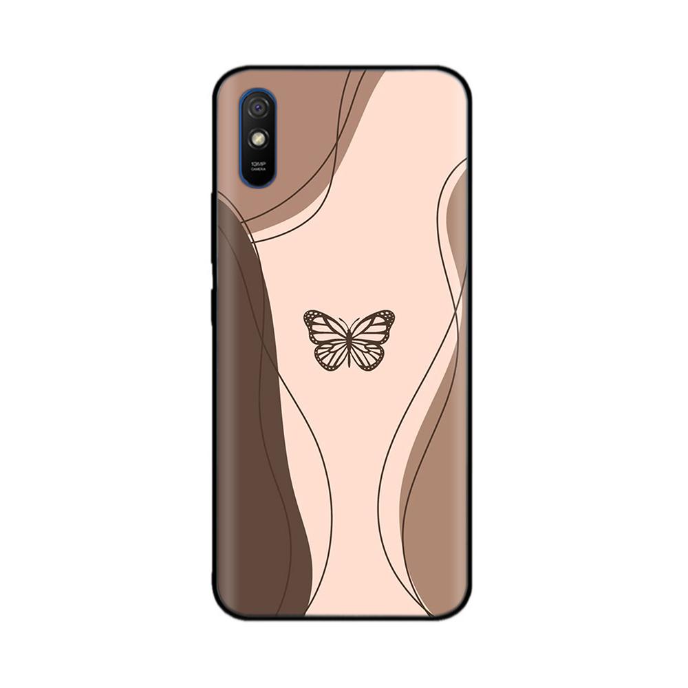 Phone Case For Redmi 9A Case Fashion Butterfly Soft TPU Back Cover For Xiaomi Redmi 9A Case Silicone Cover For Redmi 9A 9AT Bags