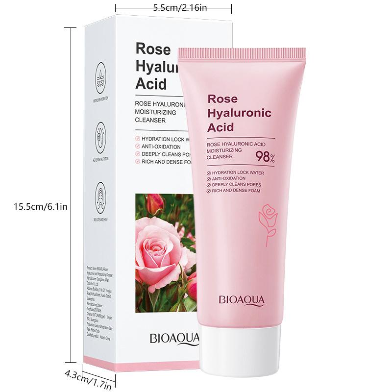 Rose Hyaluronic Acid Nourishing Facial Cleanser Oil Control Cleanser Gentle Cleanser