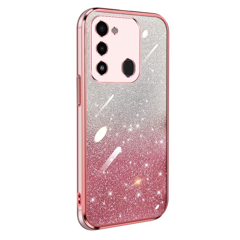 Infinix HOT 50 Case: Electroplated Silicone Glitter Gradient for NOTE 40, ZERO 30, SPARK 30C.