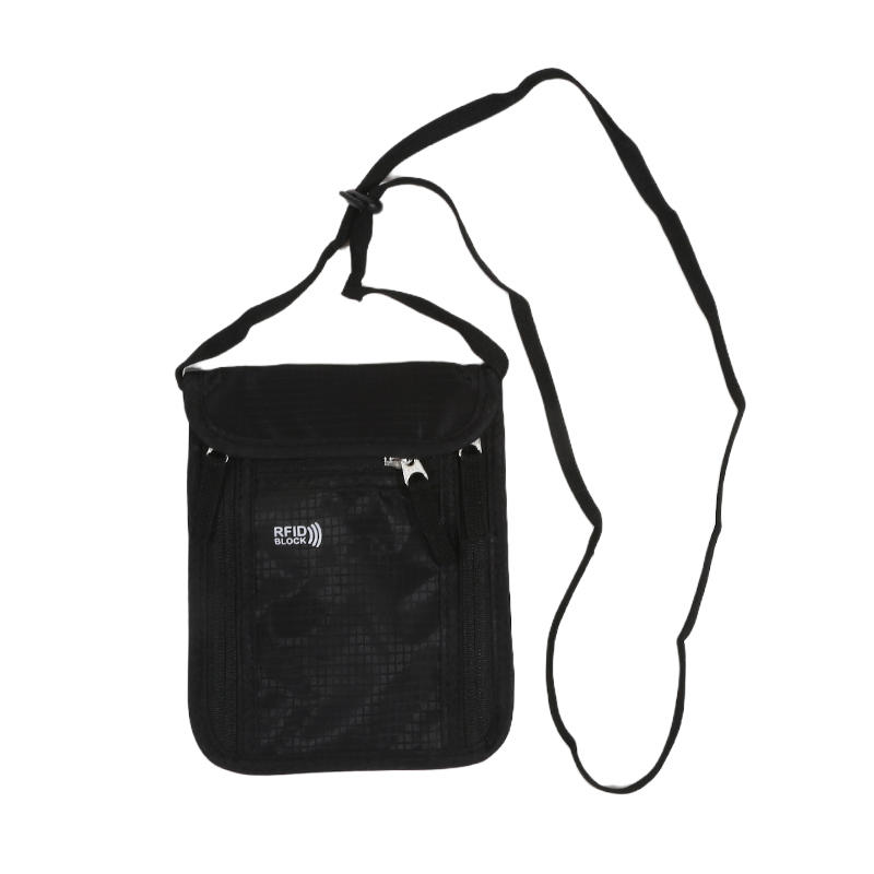 Multifunctional Passport Holder Neck Pouch for Women Men Lightweight Travel ID Card Holder Document Pouch Slim Crossbody Purse