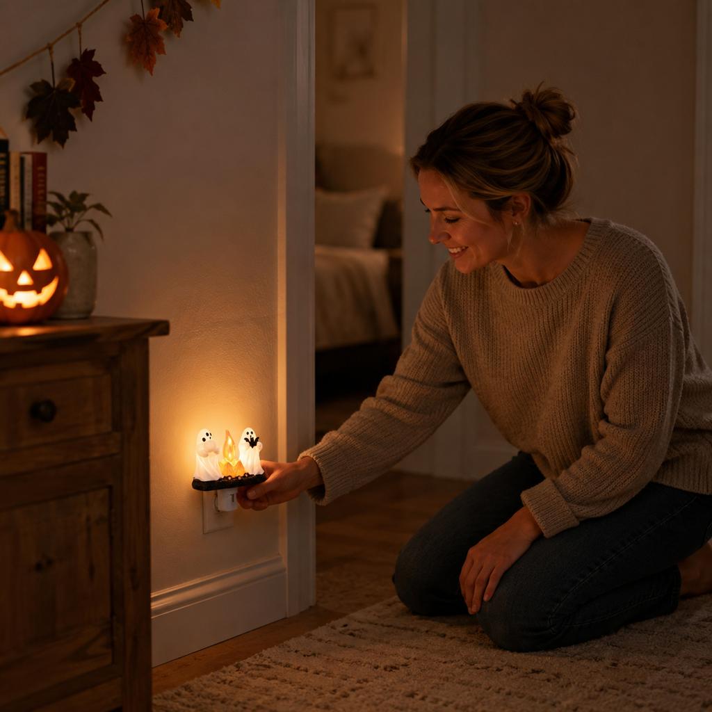 Halloween Resin Night Light for Indoor Decoration