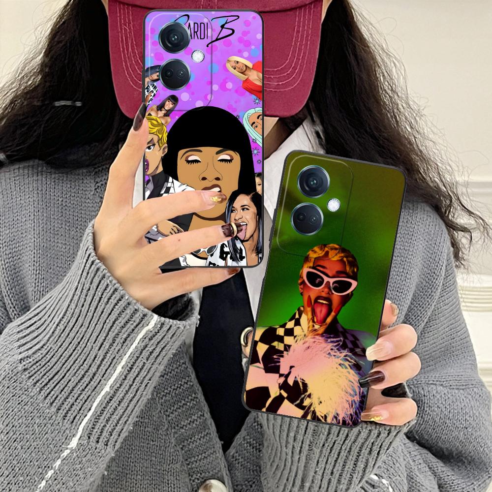 Cardi B Matte TPU Mobile Phone Case for OPPO Reno 14 13 12 11 10 9 8 7 6 5 F T Pro 5G Colorful Printing Cover