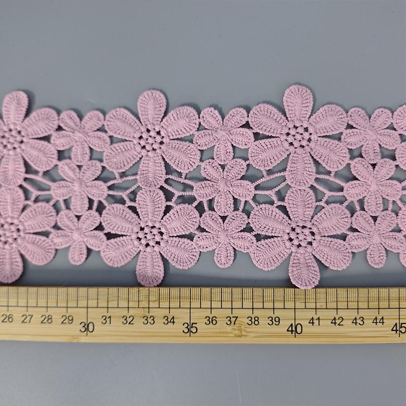 2Yards Exquisite Lace Cotton Embroidery Ribbon Lace Trim Skirt Sewing Accessories Clothing Decorative Materials High Quality New