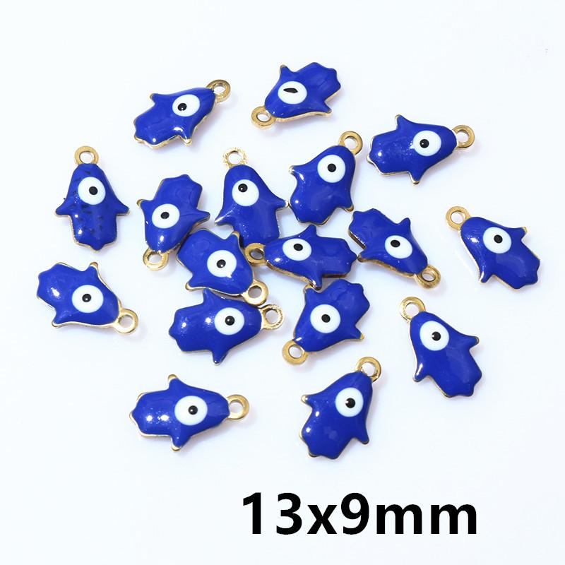 20pcs 8.5x6mm Enamel Evil Eyes Ball Charms Pendant Small DIY Jewelry Making Accessories Findings for Necklace Bracelet Earrings